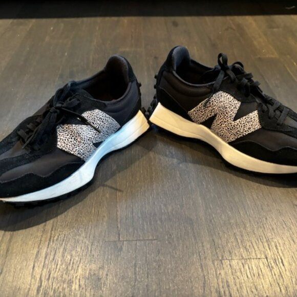 New Balance 327 sneakers in black with leopard detail Size 7 - Picture 6 of 6